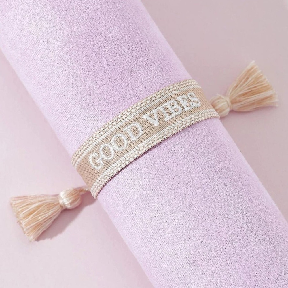 “ Good Vibes” Bracelets available in nude and brown